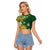 Cook Islands 15 Finest Raglan Cropped T Shirt Plumeria Polynesian Turtle
