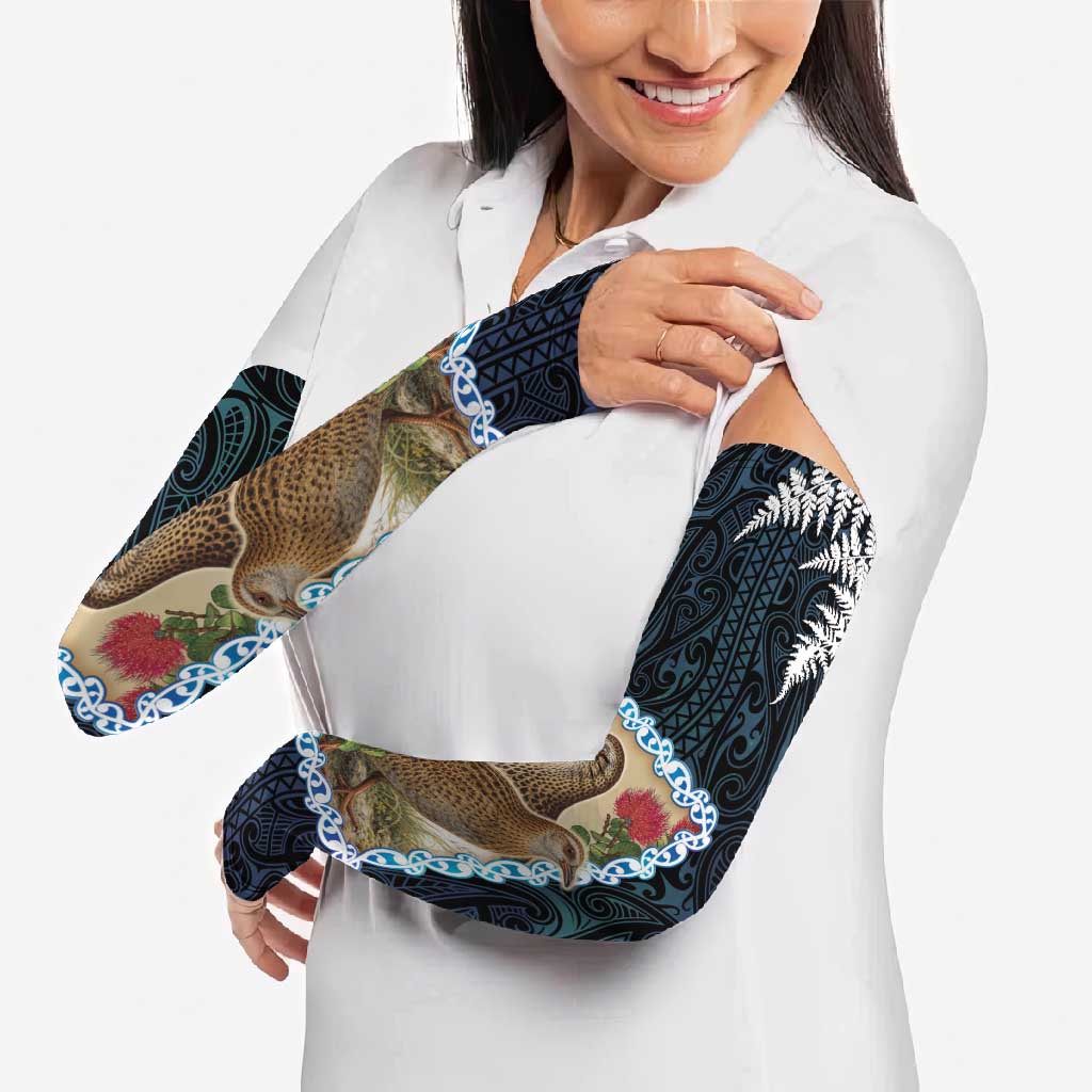 New Zealand Weka Arm Sleeves Maori Hen Koru Pattern - Polynesian Pride