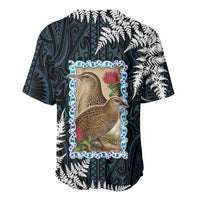 New Zealand Weka Baseball Jersey Maori Hen Koru Pattern - Polynesian Pride