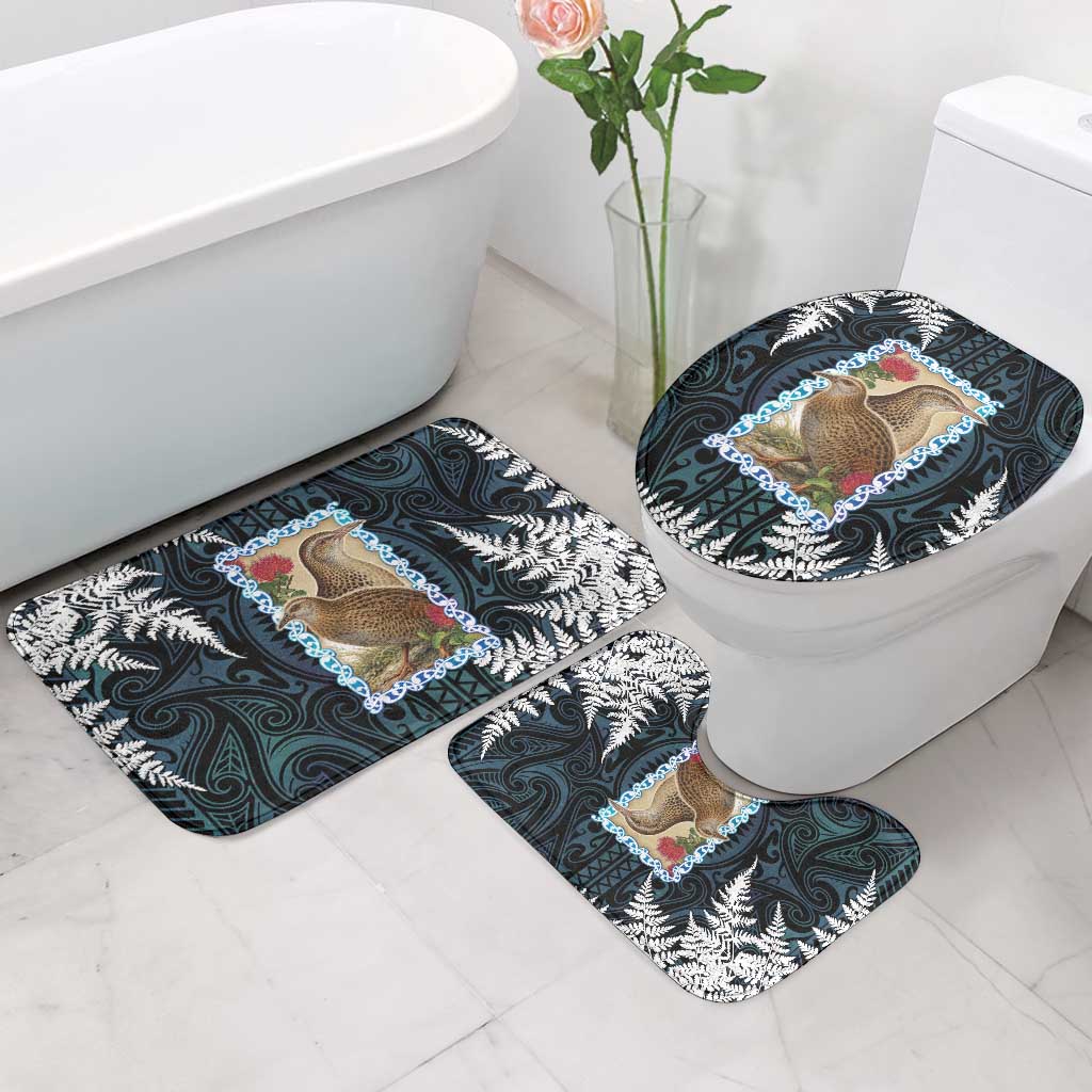New Zealand Weka Bathroom Set Maori Hen Koru Pattern - Polynesian Pride
