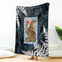 New Zealand Weka Blanket Maori Hen Koru Pattern - Polynesian Pride