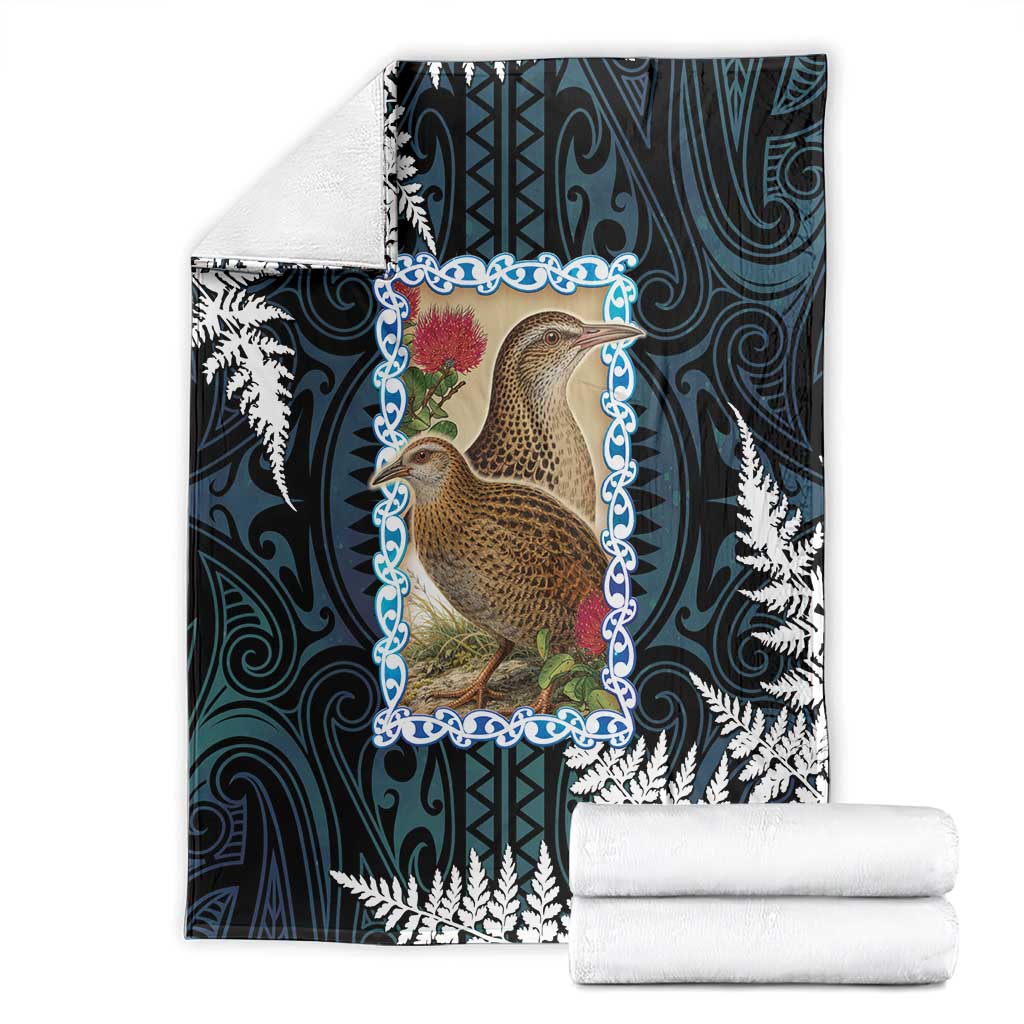 New Zealand Weka Blanket Maori Hen Koru Pattern - Polynesian Pride
