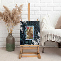 New Zealand Weka Canvas Wall Art Maori Hen Koru Pattern - Polynesian Pride