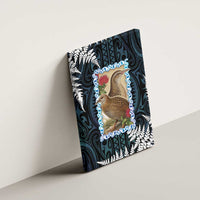 New Zealand Weka Canvas Wall Art Maori Hen Koru Pattern - Polynesian Pride
