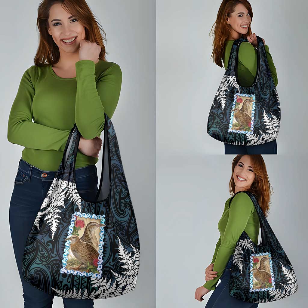New Zealand Weka Grocery Bag Maori Hen Koru Pattern - Polynesian Pride