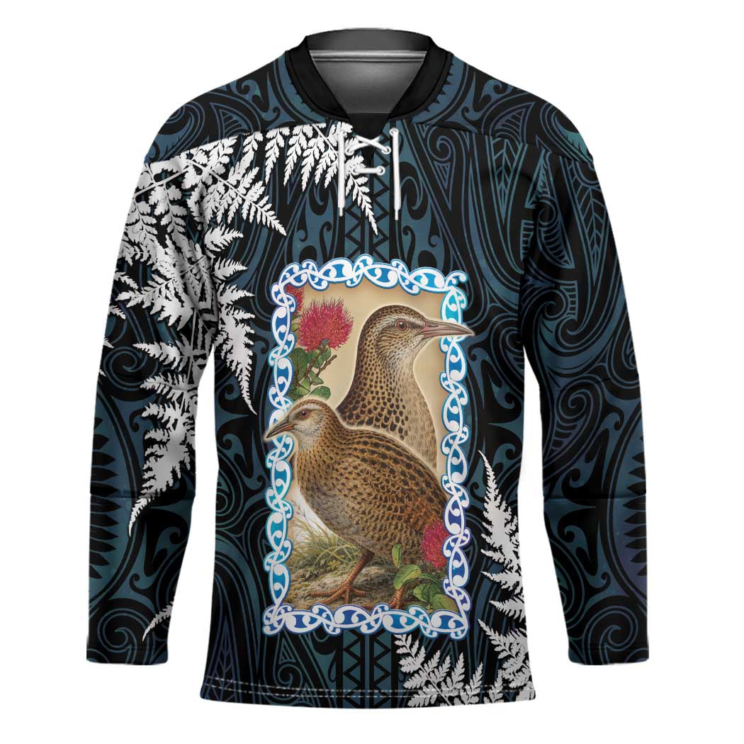 New Zealand Weka Hockey Jersey Maori Hen Koru Pattern - Polynesian Pride
