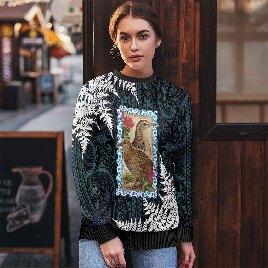 New Zealand Weka Ugly Christmas Sweater Maori Hen Koru Pattern LT05 - Polynesian Pride