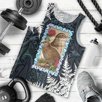 New Zealand Weka Men Tank Top Maori Hen Koru Pattern - Polynesian Pride
