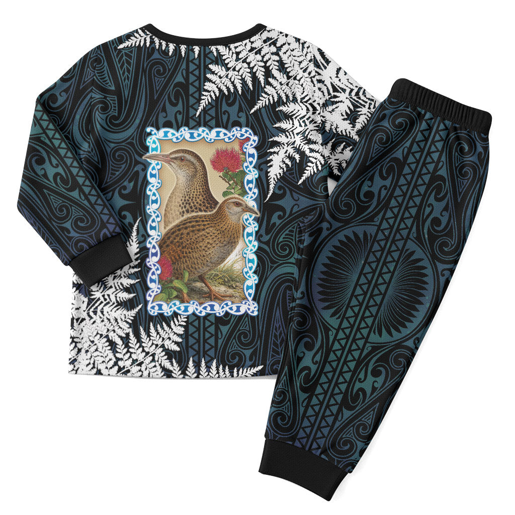 New Zealand Weka Christmas Pajama Set Maori Hen Koru Pattern LT05 - Polynesian Pride