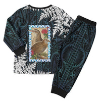 New Zealand Weka Christmas Pajama Set Maori Hen Koru Pattern LT05 - Polynesian Pride