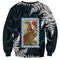 New Zealand Weka Sweatshirt Maori Hen Koru Pattern - Polynesian Pride