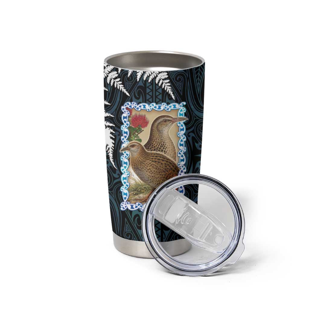 New Zealand Weka Tumbler Cup Maori Hen Koru Pattern - Polynesian Pride