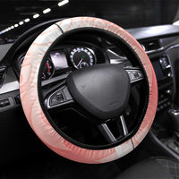 New Zealand Fantail Steering Wheel Cover Maori Koru With Pohutukawa Flowers LT05 Universal Fit Red - Polynesian Pride