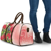 New Zealand Fantail Travel Bag Maori Koru With Pohutukawa Flowers LT05 - Polynesian Pride