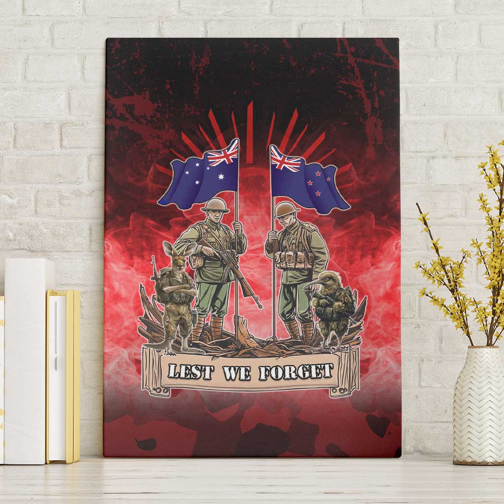 Australia And New Zealand ANZAC Day Canvas Wall Art Soldiers Lest We Forget