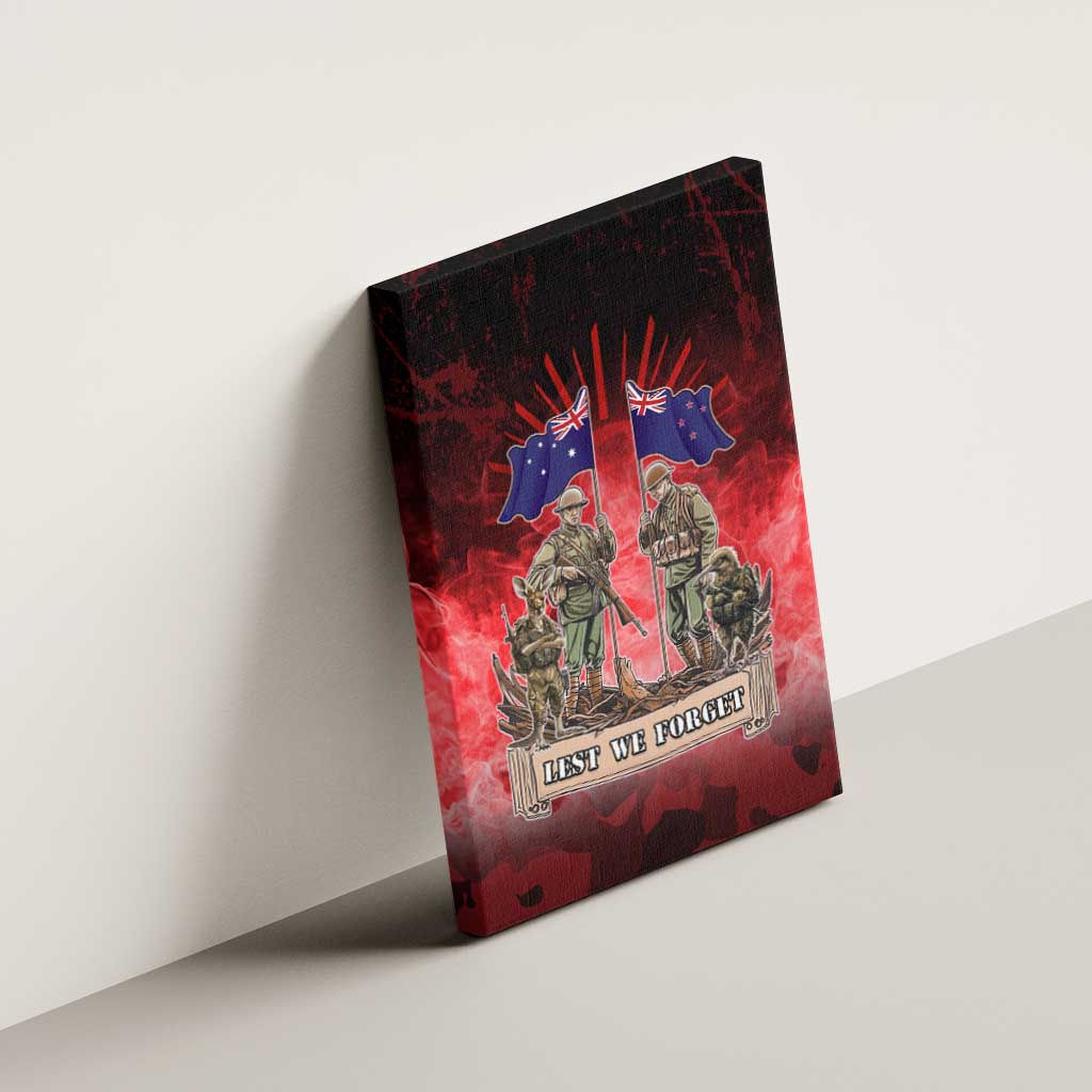 Australia And New Zealand ANZAC Day Canvas Wall Art Soldiers Lest We Forget