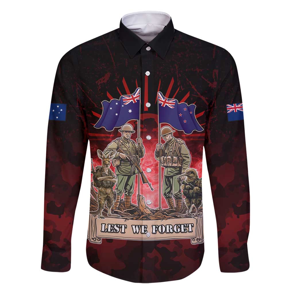 Australia And New Zealand ANZAC Day Family Matching Mermaid Dress and Hawaiian Shirt Soldiers Lest We Forget