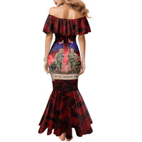 Australia And New Zealand ANZAC Day Family Matching Mermaid Dress and Hawaiian Shirt Soldiers Lest We Forget