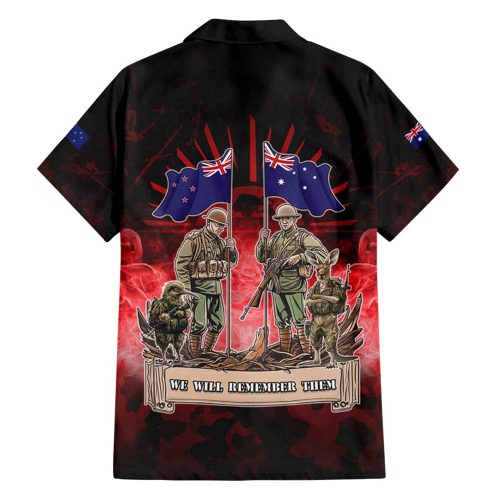 Australia And New Zealand ANZAC Day Family Matching Off Shoulder Maxi Dress and Hawaiian Shirt Soldiers Lest We Forget
