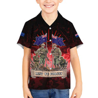 Australia And New Zealand ANZAC Day Family Matching Tank Maxi Dress and Hawaiian Shirt Soldiers Lest We Forget