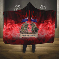 Australia And New Zealand ANZAC Day Hooded Blanket Soldiers Lest We Forget