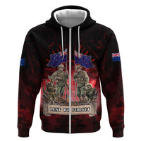 Australia And New Zealand ANZAC Day Hoodie Soldiers Lest We Forget LT05