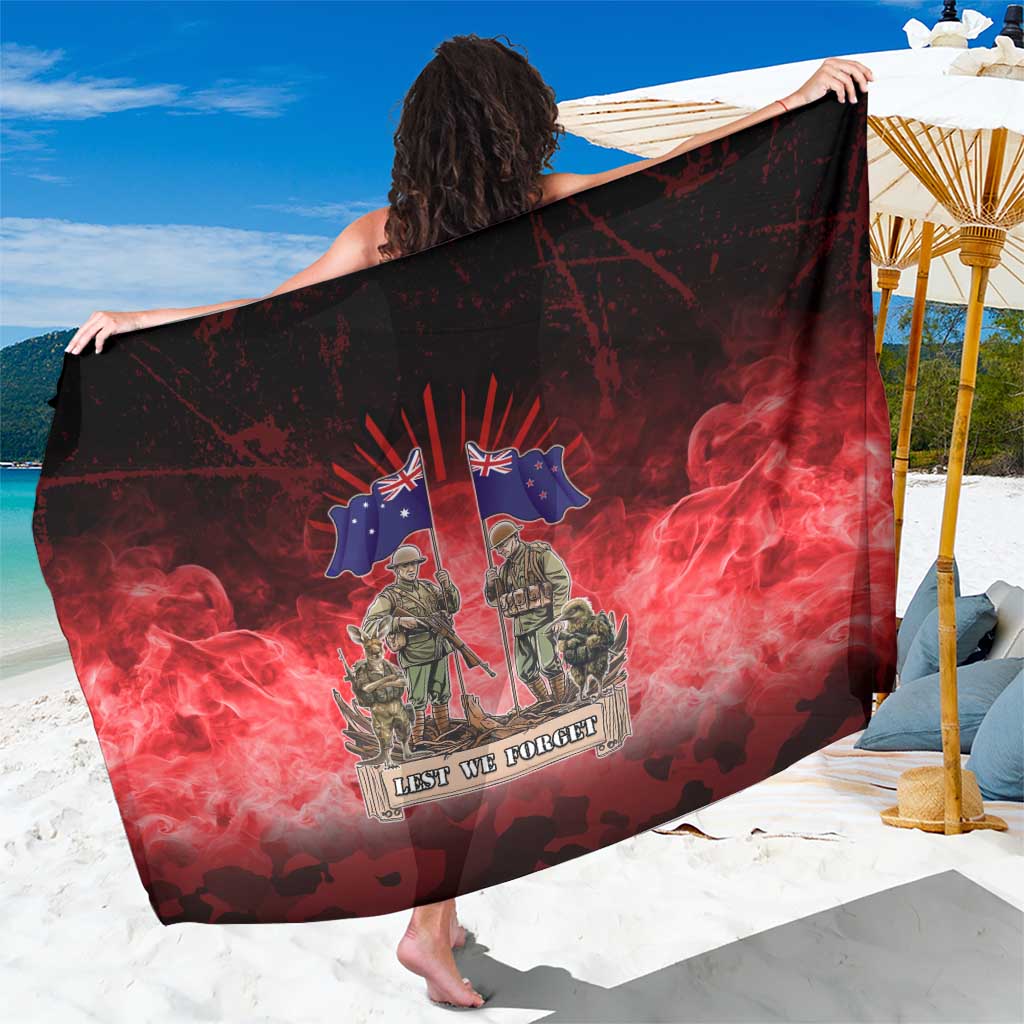 Australia And New Zealand ANZAC Day Sarong Soldiers Lest We Forget
