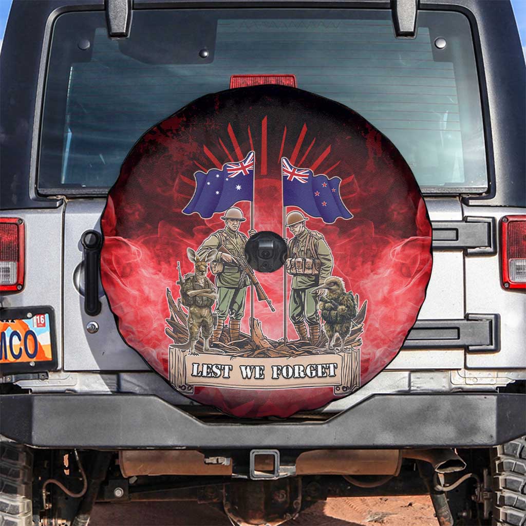 Australia And New Zealand ANZAC Day Spare Tire Cover Soldiers Lest We Forget
