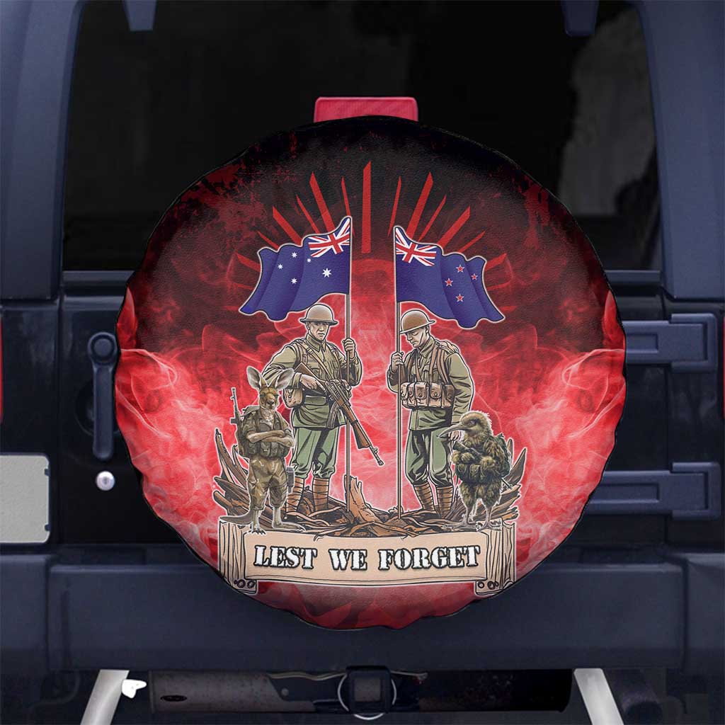 Australia And New Zealand ANZAC Day Spare Tire Cover Soldiers Lest We Forget