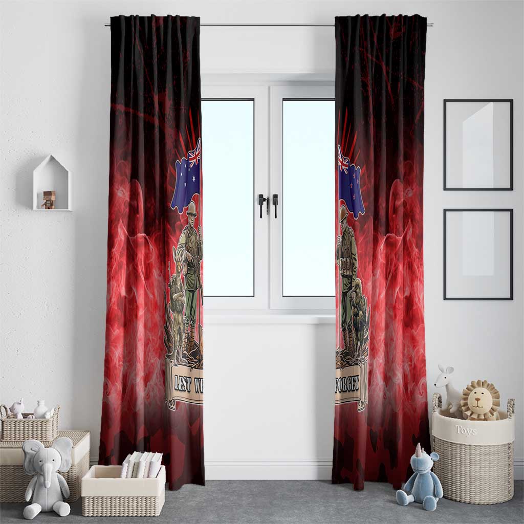Australia And New Zealand ANZAC Day Window Curtain Soldiers Lest We Forget