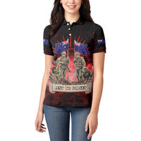 Australia And New Zealand ANZAC Day Women Polo Shirt Soldiers Lest We Forget