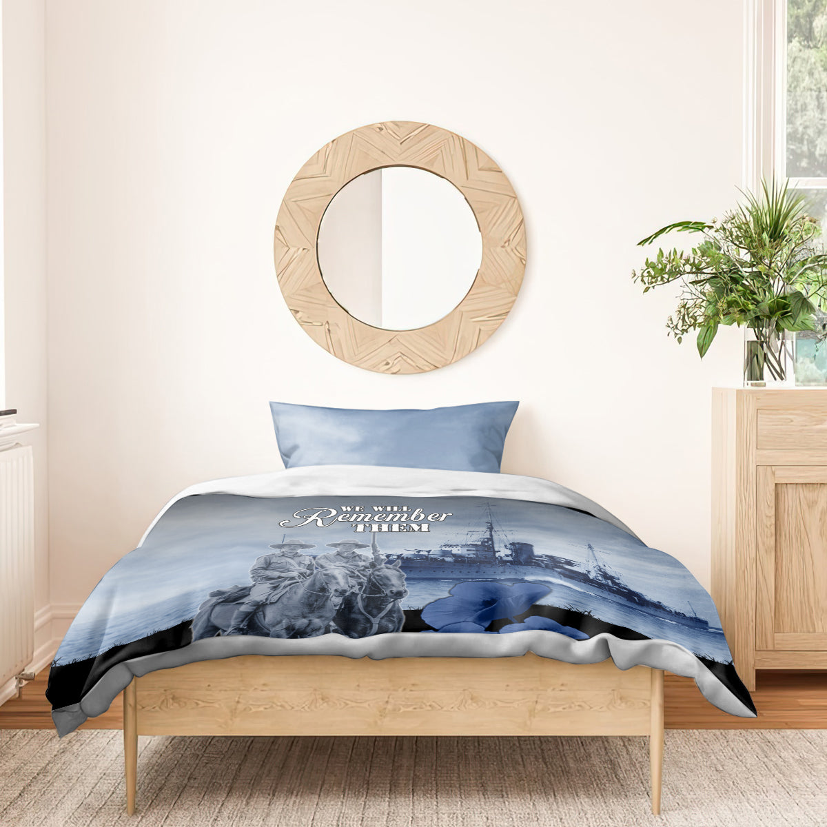 New Zealand ANZAC Day Bedding Set HMNZS Achilles We Will Remember Them LT05 - Polynesian Pride