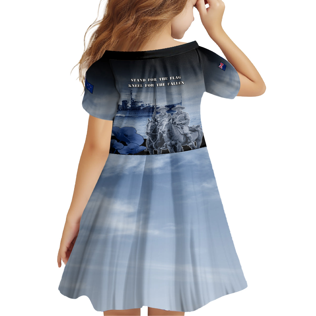 New Zealand ANZAC Day Family Matching Tank Maxi Dress and Hawaiian Shirt HMNZS Achilles We Will Remember Them LT05 - Polynesian Pride