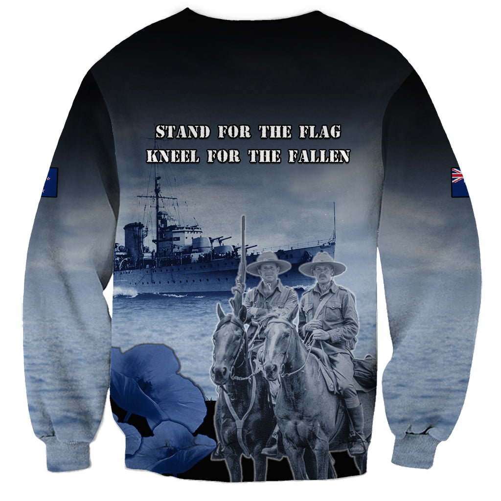 New Zealand ANZAC Day Sweatshirt HMNZS Achilles We Will Remember Them LT05 - Polynesian Pride