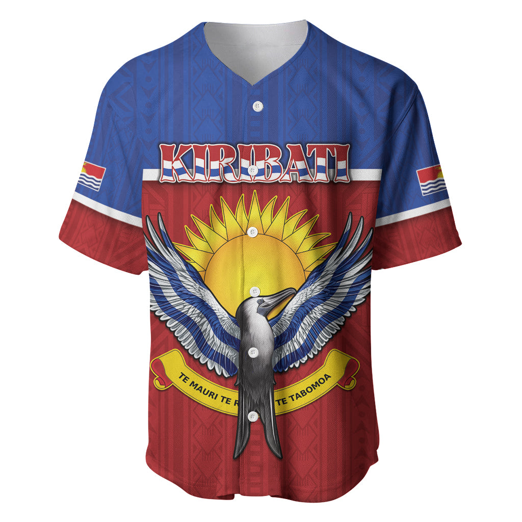 Kiribati 45th Independence Day Baseball Jersey Lesser Frigatebird Tribal Pattern