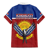 Kiribati 45th Independence Day Family Matching Mermaid Dress and Hawaiian Shirt Lesser Frigatebird Tribal Pattern