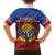 Kiribati 45th Independence Day Family Matching Off Shoulder Short Dress and Hawaiian Shirt Lesser Frigatebird Tribal Pattern