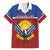 Kiribati 45th Independence Day Family Matching Off Shoulder Short Dress and Hawaiian Shirt Lesser Frigatebird Tribal Pattern