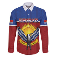 Kiribati 45th Independence Day Family Matching Off Shoulder Short Dress and Hawaiian Shirt Lesser Frigatebird Tribal Pattern