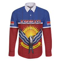 Kiribati 45th Independence Day Family Matching Short Sleeve Bodycon Dress and Hawaiian Shirt Lesser Frigatebird Tribal Pattern LT05 Dad's Shirt - Long Sleeve Red - Polynesian Pride