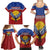 Kiribati 45th Independence Day Family Matching Summer Maxi Dress and Hawaiian Shirt Lesser Frigatebird Tribal Pattern