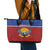 Kiribati 45th Independence Day Leather Tote Bag Lesser Frigatebird Tribal Pattern