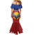 Kiribati 45th Independence Day Mermaid Dress Lesser Frigatebird Tribal Pattern