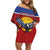 Kiribati 45th Independence Day Off Shoulder Short Dress Lesser Frigatebird Tribal Pattern