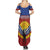 Kiribati 45th Independence Day Summer Maxi Dress Lesser Frigatebird Tribal Pattern