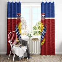 Kiribati 45th Independence Day Window Curtain Lesser Frigatebird Tribal Pattern