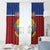 Kiribati 45th Independence Day Window Curtain Lesser Frigatebird Tribal Pattern