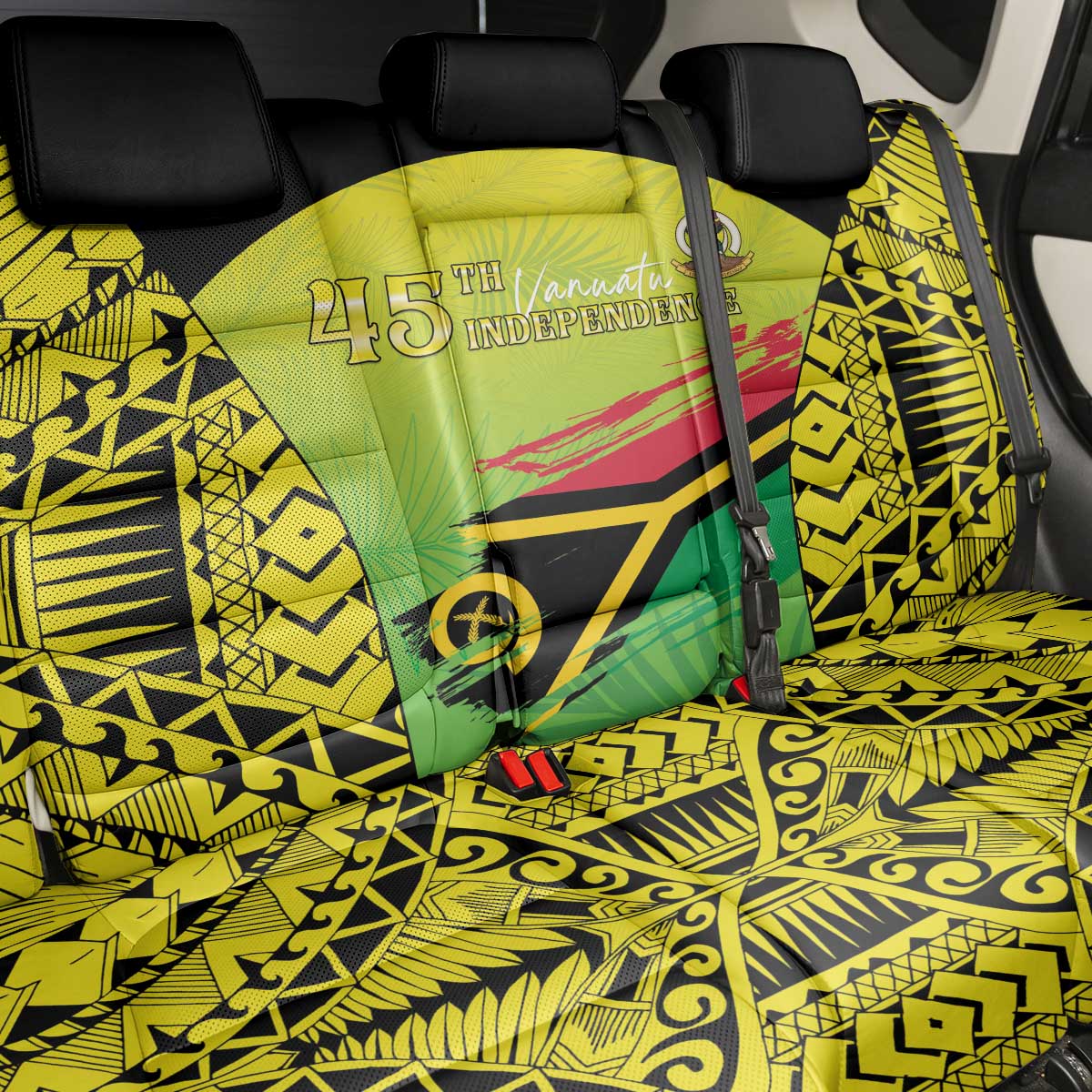 Vanuatu 45th Independence Back Car Seat Cover Special Style - Polynesian Pride