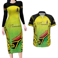 Vanuatu 45th Independence Couples Matching Long Sleeve Bodycon Dress and Hawaiian Shirt Special Style - Polynesian Pride