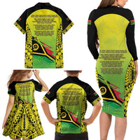 Vanuatu 45th Independence Family Matching Long Sleeve Bodycon Dress and Hawaiian Shirt Special Style - Polynesian Pride